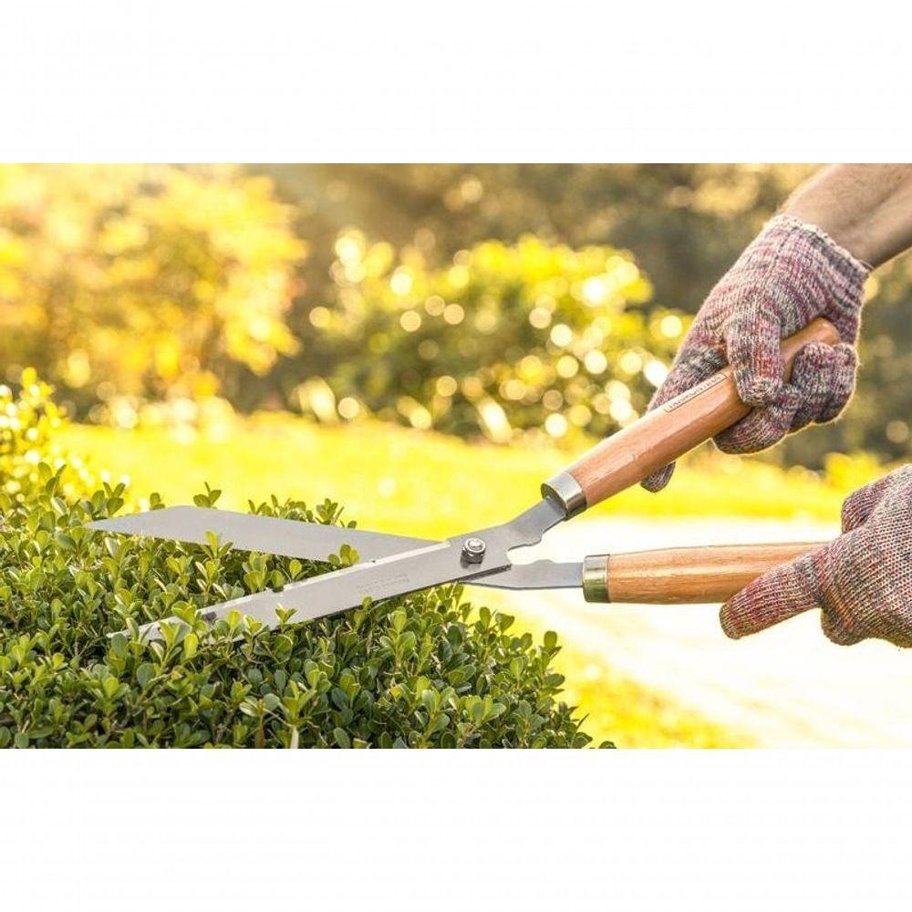 Tesoura Para Cerca Viva E Grama Tramontina Com Cabo De Madeira - 2