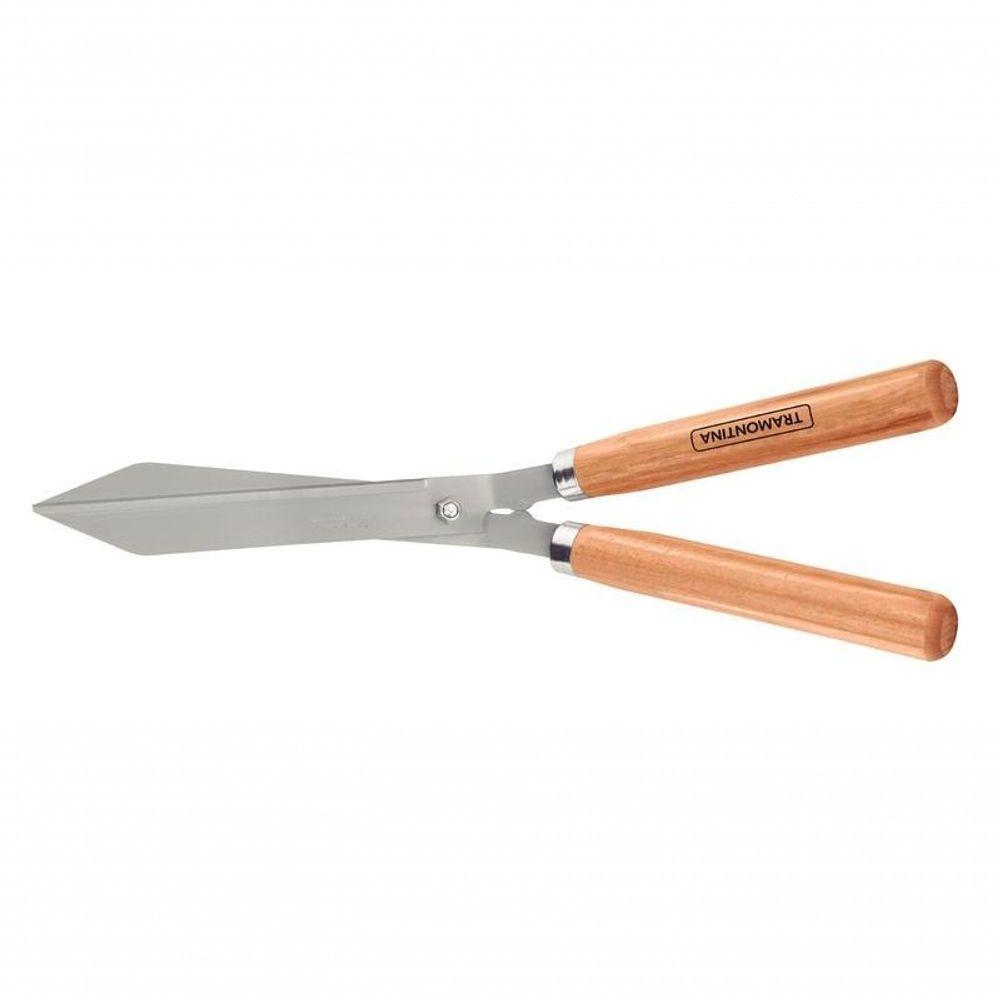 Tesoura Para Cerca Viva E Grama Tramontina Com Cabo De Madeira - 3