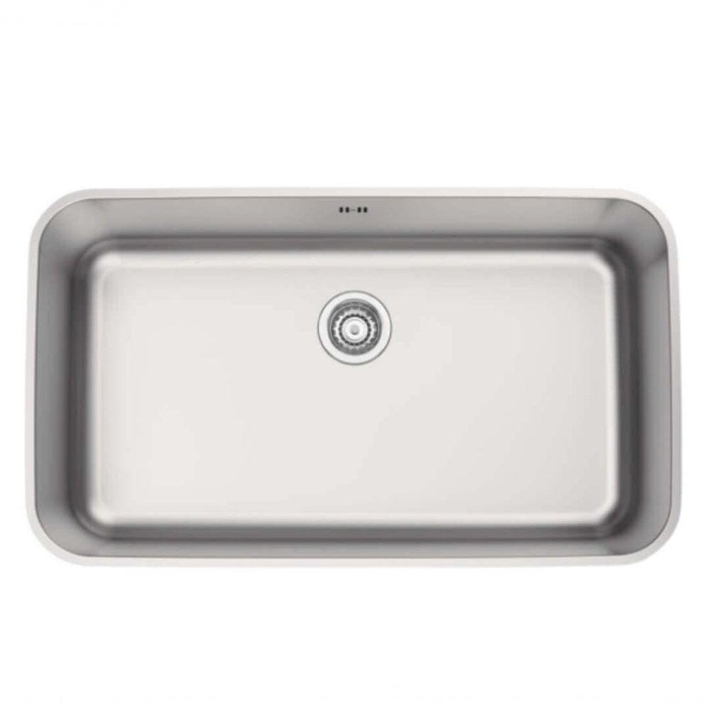 Cuba De Embutir Tramontina Dora 70 Bl R6 Em Aço Inox Acabamento Escovado E Válvula Com Escape - 1