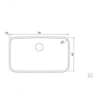 Cuba De Embutir Tramontina Dora 70 Bl R6 Em Aço Inox Acabamento Escovado E Válvula Com Escape - 3