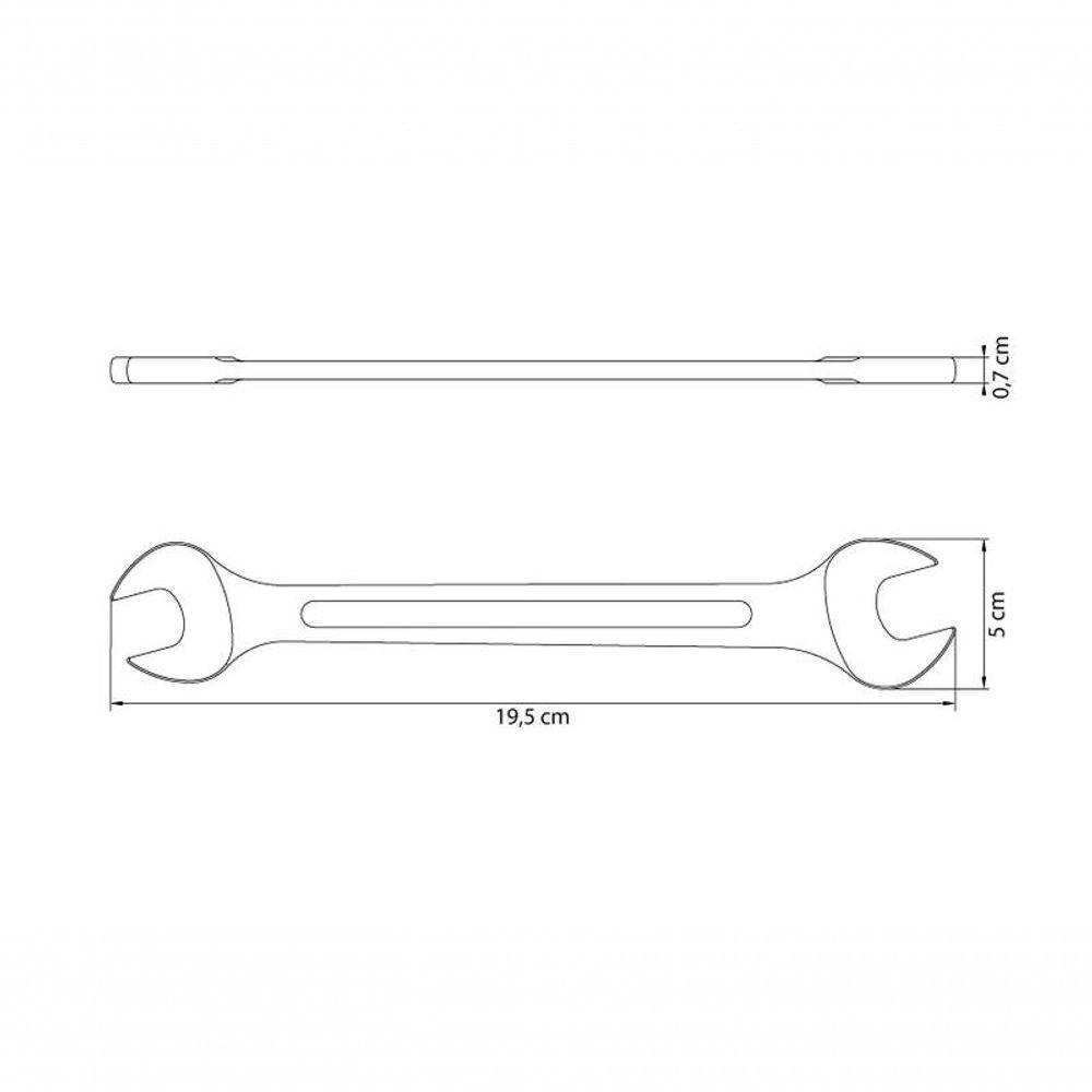 Chave Fixa Tramontina Basic 20x22 Mm Com Corpo Em Aço Especial Cromado - 2