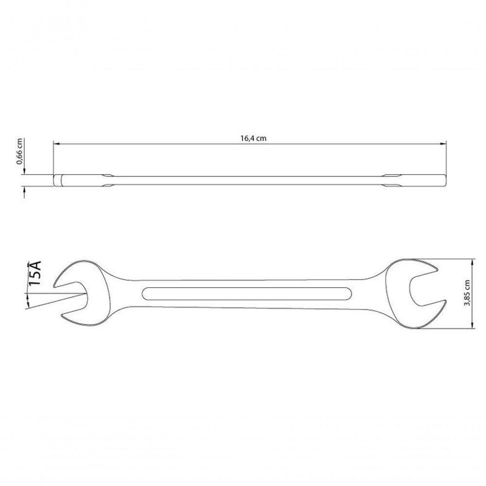 Chave Fixa Tramontina Basic 16x17 Mm Com Corpo Em Aço Especial Cromado - 2