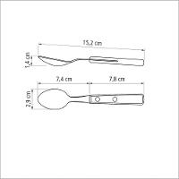 Colher Chá Tramontina Polywood Vermelho Inox - 2