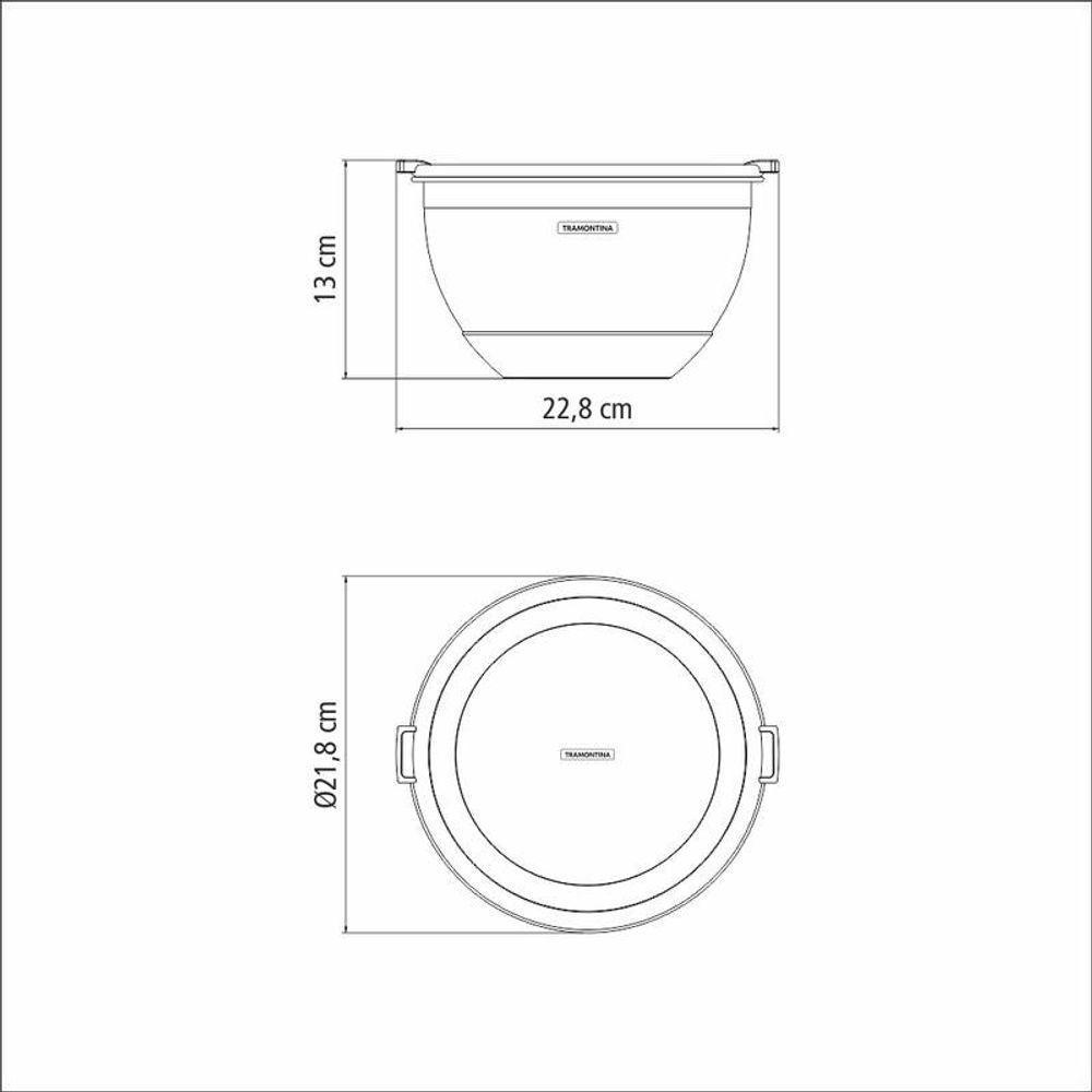 Bowl Tramontina Cucina 3 Litros Em Aço Inox - 4