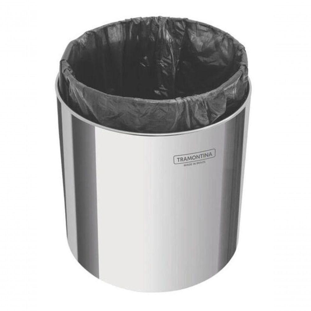 Lixeira Inox Tramontina útil Com Acabamento Escovado 5litros - 3