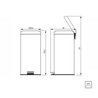 Lixeira Com Pedal Tramontina Brasil Em Inox Com Acabamento Polido 30 L