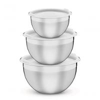 Jogo De Potes Tramontina Cucina Aço Inox Com Tampa Plástica 3 Peças - 1