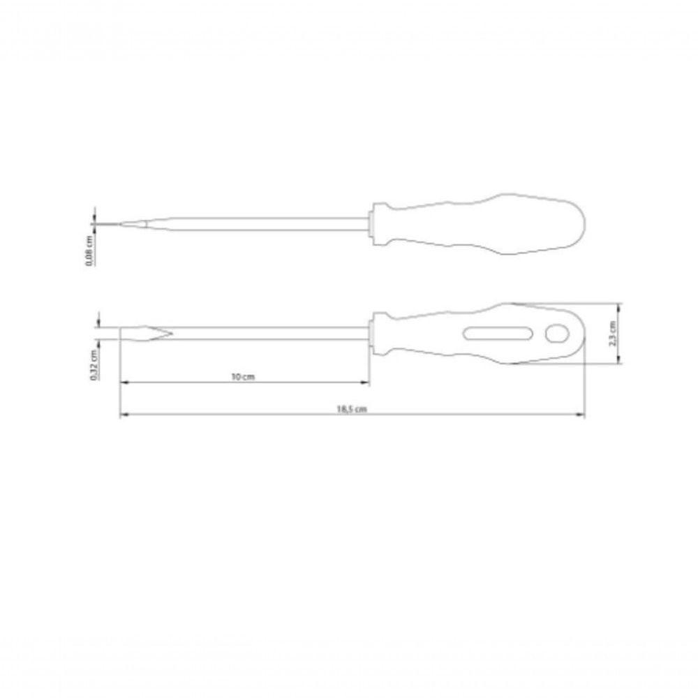 Chave De Fenda Tramontina Master Yellow Com Ponta Chata 1-8x4" - 3