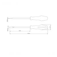 Chave De Fenda Tramontina Master Yellow Com Ponta Chata 1-8x4" - 3