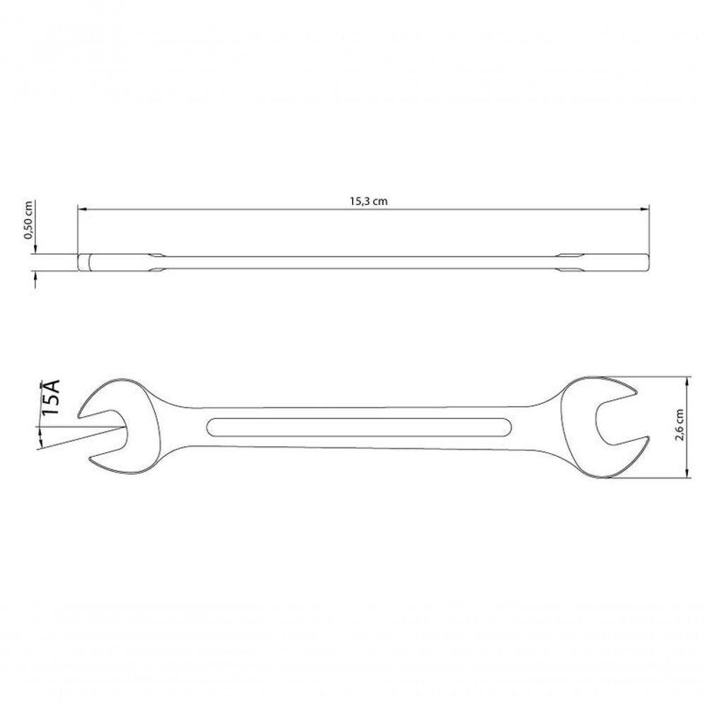 Chave Fixa Tramontina Master 3-8x7-16" Com Corpo Em Aço Especial Cromado - 2