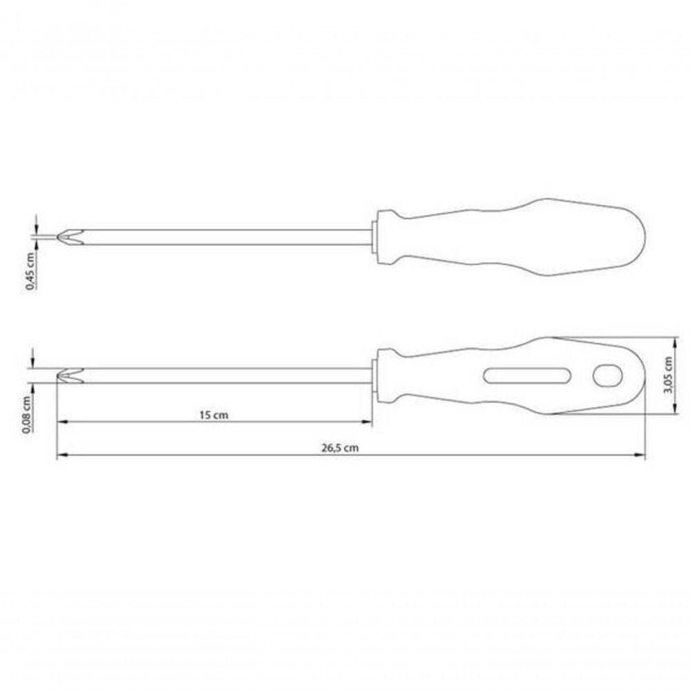 Chave De Fenda Tramontina Master Yellow 5-16x6" Com Ponta Cruzada - 3