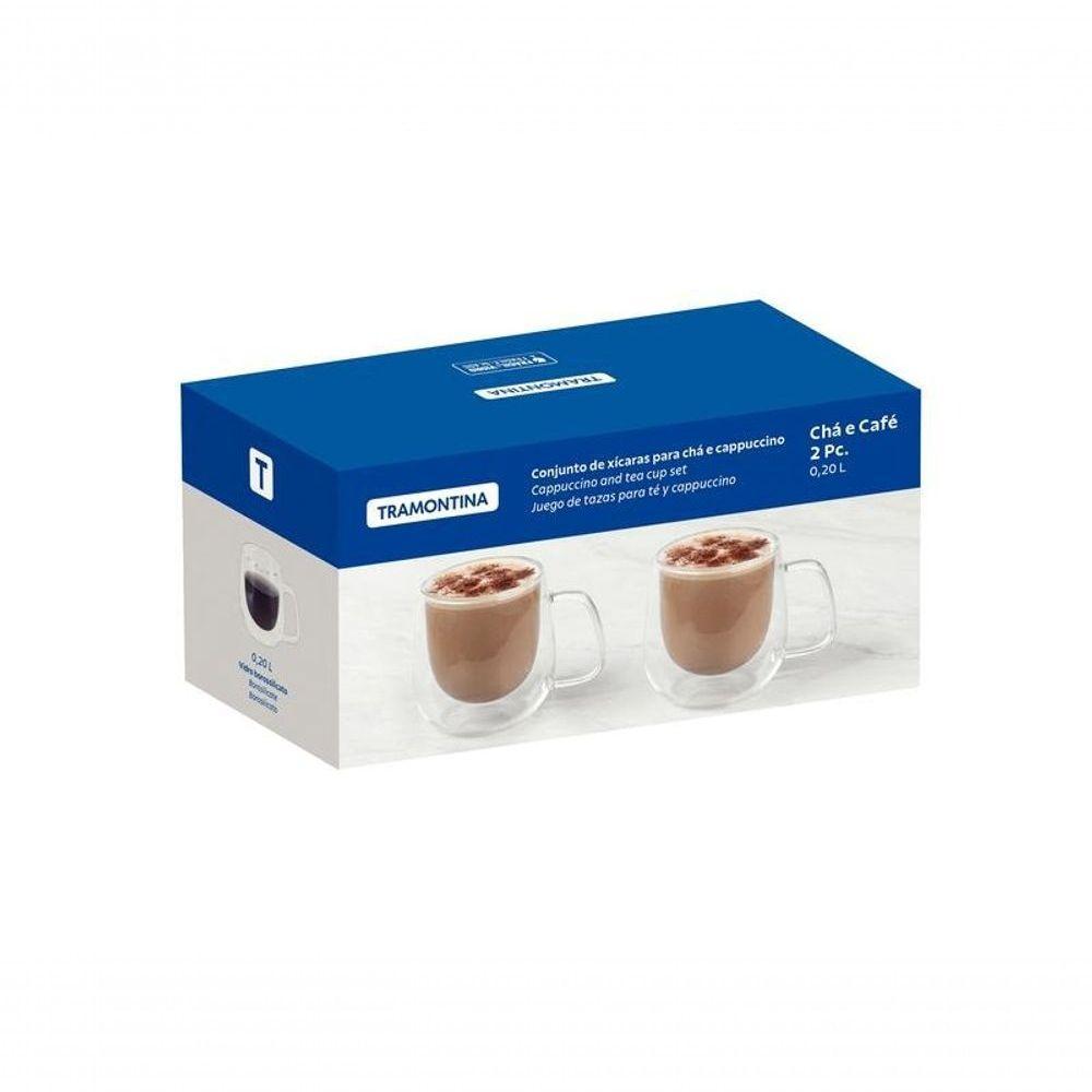 Jogo De Xícaras Tramontina Para Chá E Cappuccino 200ml 2 Peças - 5