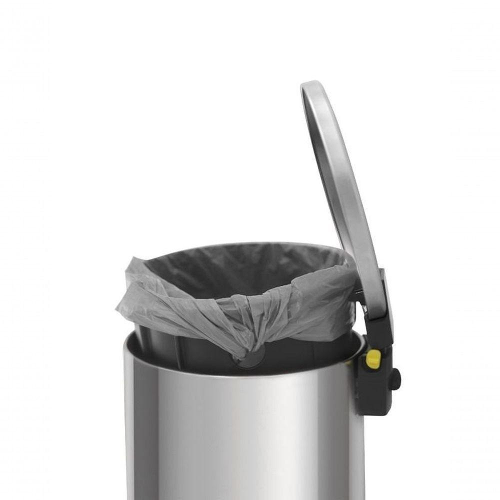 Lixeira Com Pedal Tramontina Loop Aço Inox Polido E Balde Interno 5 L - 3