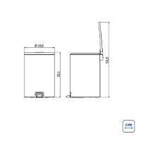 Lixeira Com Pedal Tramontina Loop Aço Inox Polido E Balde Interno 5 L - 5