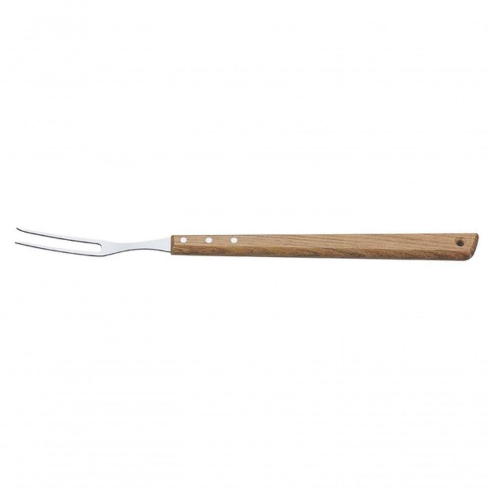 Garfo Trinchante Tramontina Churrasco Com Lâmina Em Inox E Cabo De Madeira 46cm - 1
