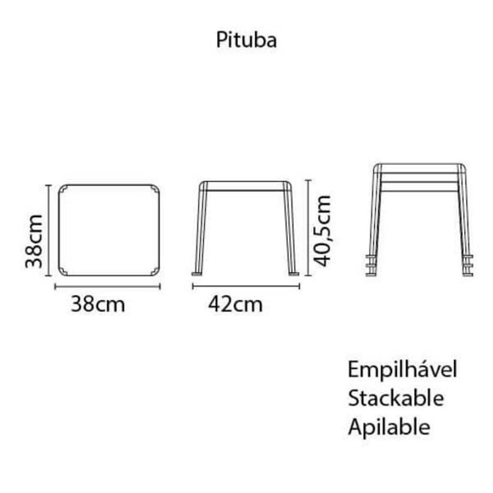 Mesa De Apoio Branca Pituba Basic - 4
