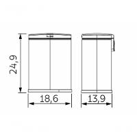 Lixeira Tramontina Tipo D Em Aço Inox Com Acabamento Acetinado 3 Litros - 3