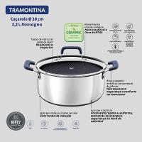 Caçarola Tramontina Romagna Aço Inox E Alumínio 20cm Com Revestimento Cerâmico Black Stone - 3
