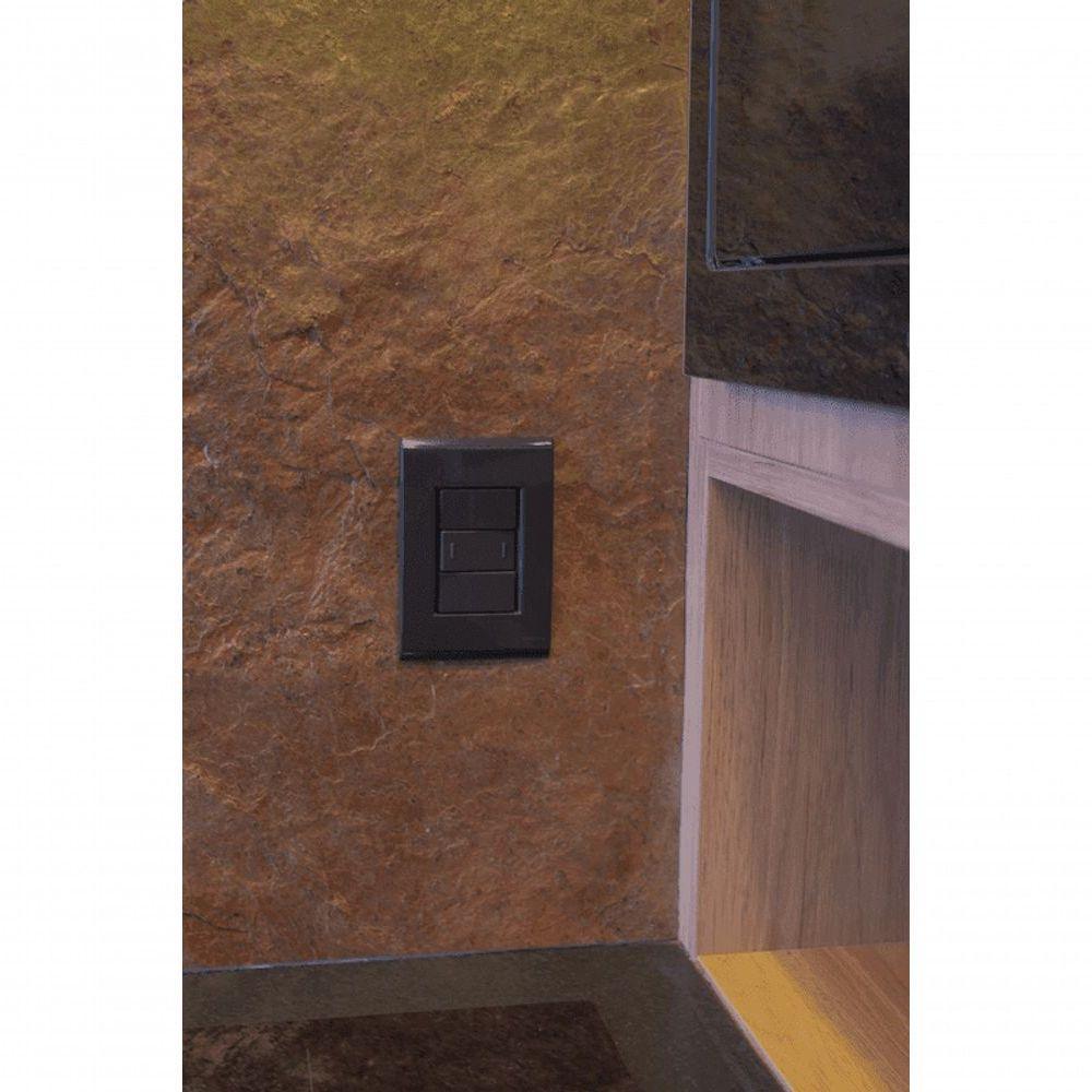 Conjunto Tramontina 4x2 Com 1 Interruptor Paralelo 10 A 250 V Liz Grafite - 2