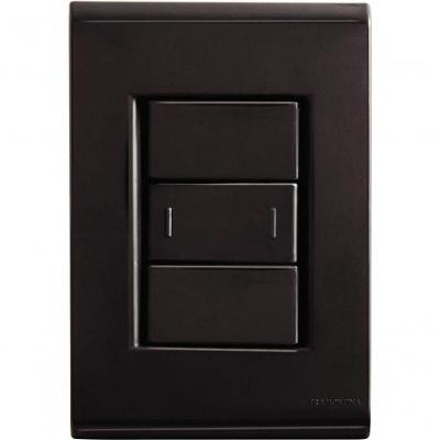 Conjunto Tramontina 4x2 Com 1 Interruptor Paralelo 10 A 250 V Liz Grafite