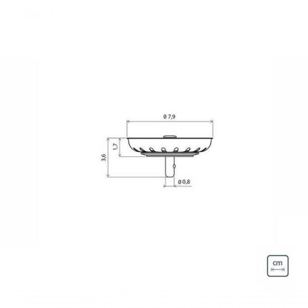Tampa De Válvula Tramontina Luxo 4 1-2" Em Inox Polido E Polipropileno Para Pias E Cubas - 3