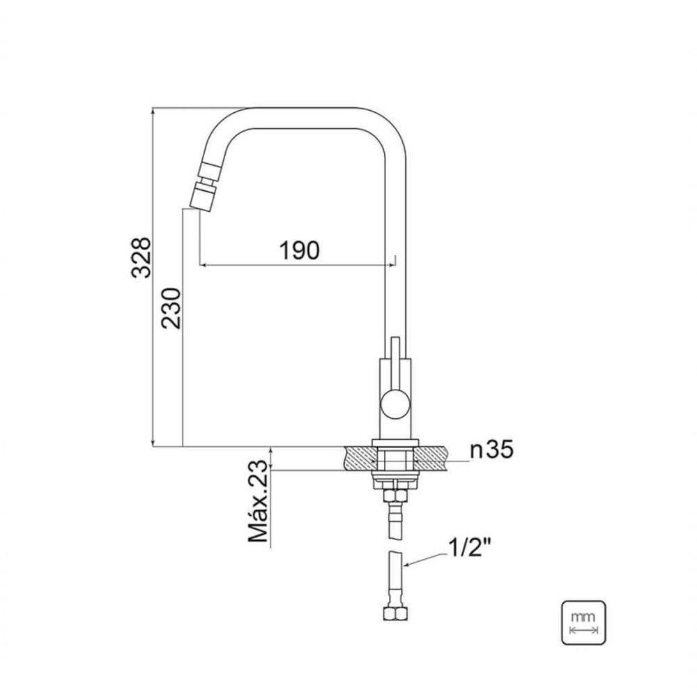 Torneira De Bancada Tramontina Angolare Em Aço Inox Com Sistema Anti-gotejamento - 4