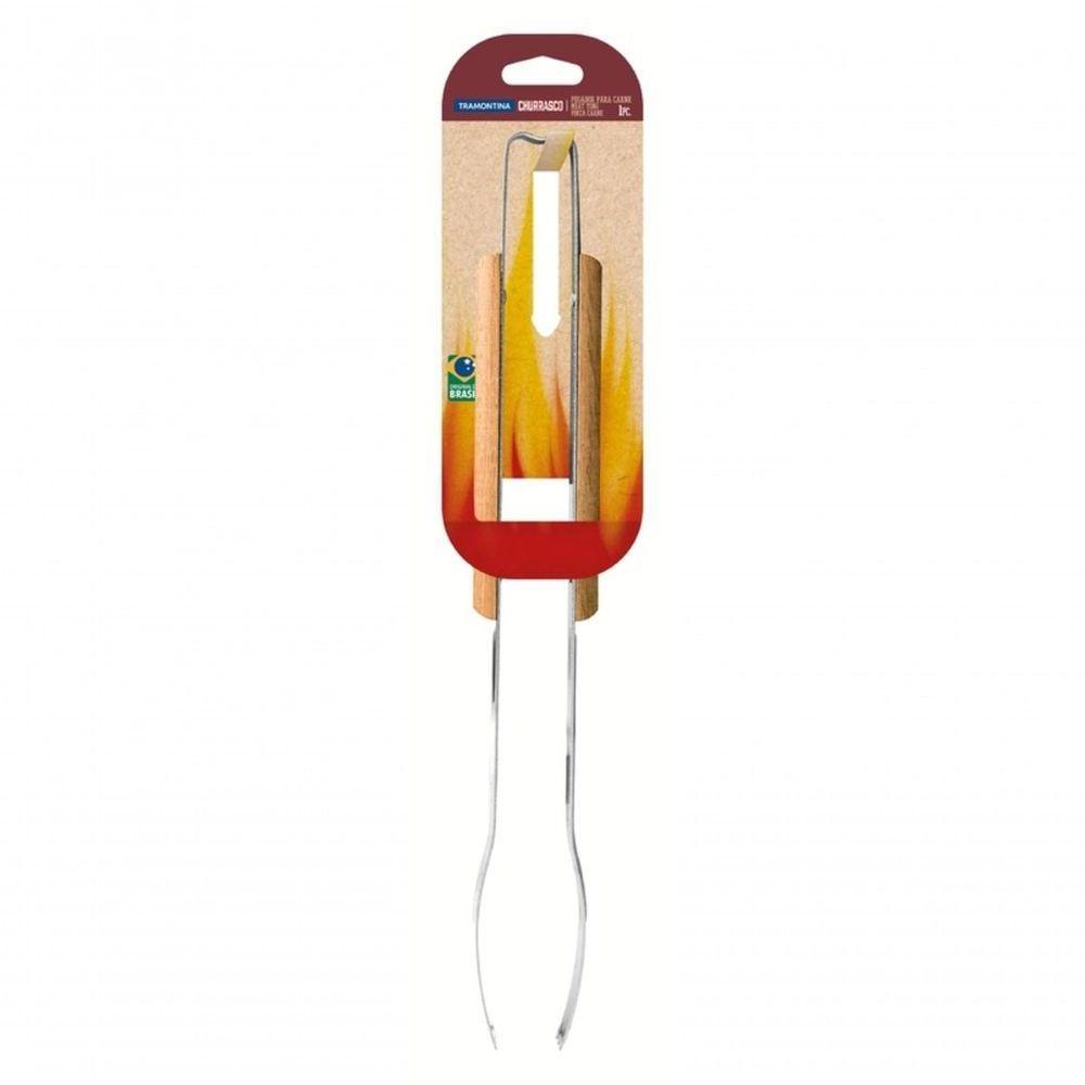 Pegador Para Carne Tramontina Churrasco Com Lâmina Inox E Cabo De Madeira 37cm - 3