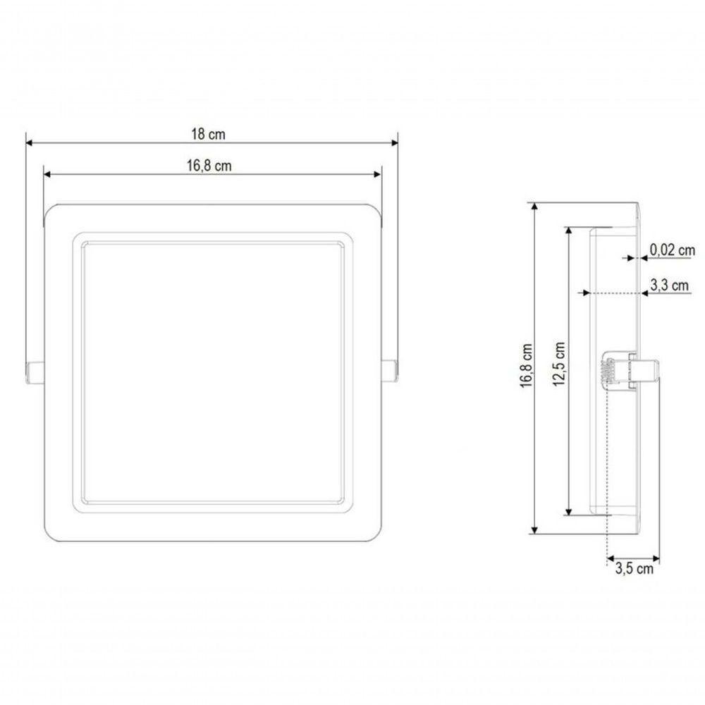 Plafon Led Tramontina Quadrado De Embutir Slim 1000 Lm 12 W Bivolt 4000 K Luz Neutra - 2