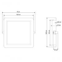 Plafon Led Tramontina Quadrado De Embutir Slim 1000 Lm 12 W Bivolt 4000 K Luz Neutra - 2