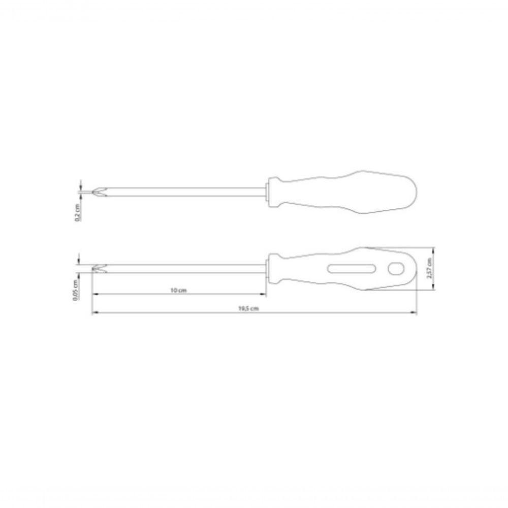 Chave De Fenda Tramontina Master Yellow 3-16x4 Com Ponta Cruzada - 3
