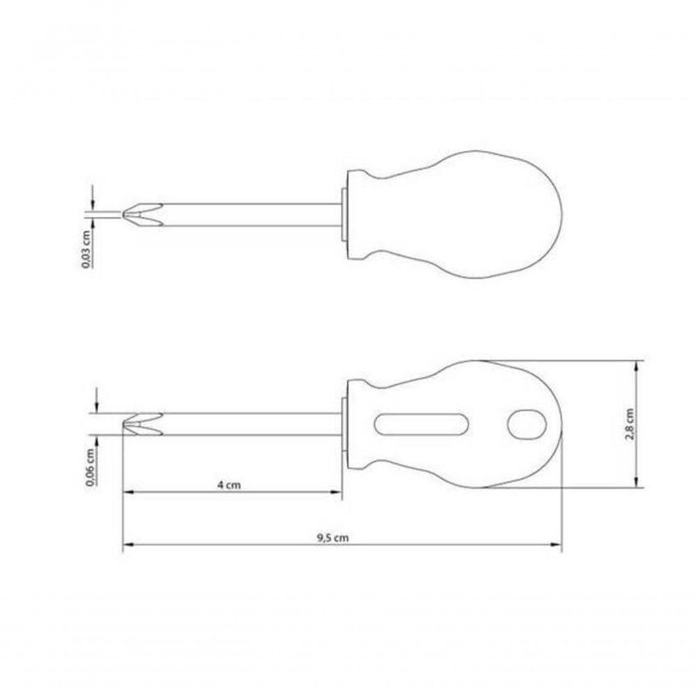 Chave De Fenda Toco Tramontina Master Yellow 1-4x1.1-2 Com Ponta Cruzada - 2