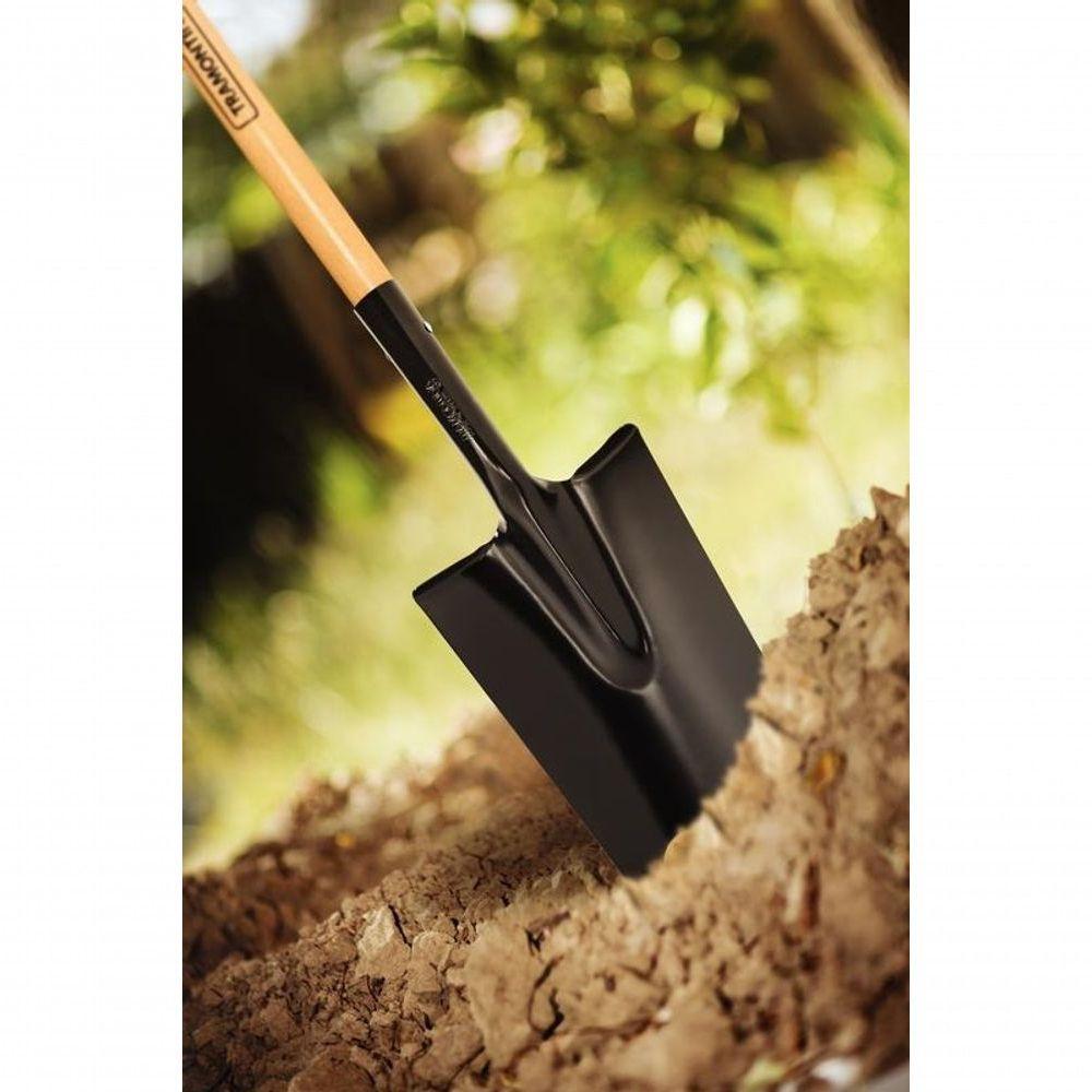 Pá Meia-lua Tramontina Em Aço Com Cabo De Madeira 74cm - 1