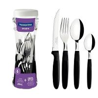 Faqueiro Tramontina Ipanema 24 Peças Inox Preto - 1