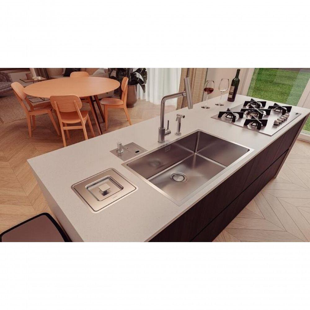 Porta Esponja De Embutir Tramontina Com Tampa E Dosador De Sabão Líquido Em Aço Inox - 2