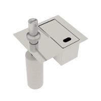 Porta Esponja De Embutir Tramontina Com Tampa E Dosador De Sabão Líquido Em Aço Inox - 1