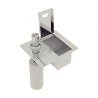 Porta Esponja De Embutir Tramontina Com Tampa E Dosador De Sabão Líquido Em Aço Inox - 3