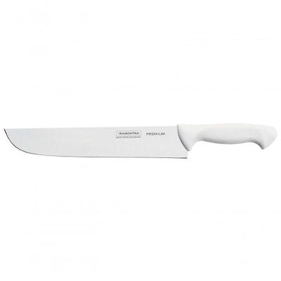 Faca Para Carne Tramontina Premium Com Lâmina De Aço Inox E Cabo De Polipropileno Branco 8"
