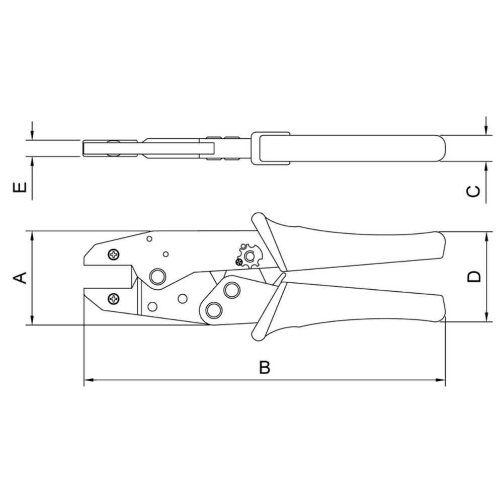 Alicate Crimpador Sem Mandíbulas 9?? Tramontina Pro - 2