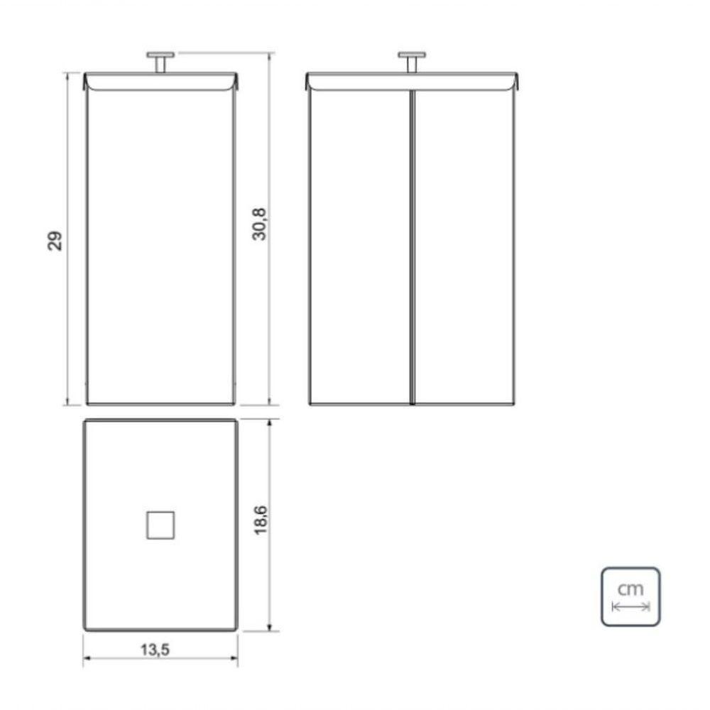 Lixeira Inox Luz Slim Tramontina Com Acabamento Escovado 5,5 Litros - 5