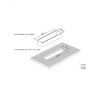 Canal Organizador Em Inox Tramontina Para Sobrepor Com Acabamento Acetinado 60x18 Cm - 2