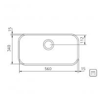 Cuba Tramontina Lavínia 56 Bl Em Aço Inox Alto Brilho Com Escape 56x34cm - 3