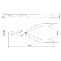 Alicate Bico Redondo 5" Tramontina Basic Aço Especial Com Empunhadura Em Pvc Azul - 2