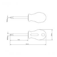 Chave De Fenda Toco Tramontina Master Yellow 3-16x1.1-12" Com Ponta Cruzada - 2
