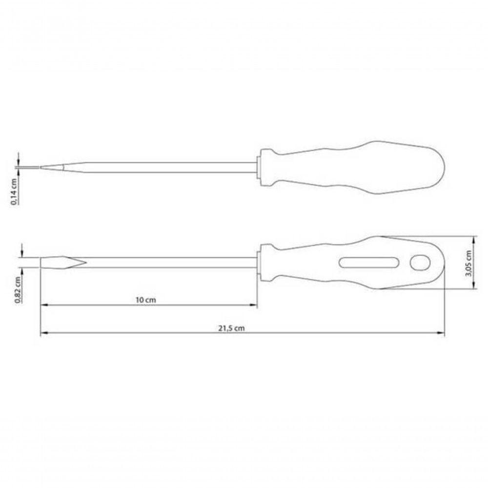 Chave De Fenda Tramontina Master Yellow Com Ponta Chata 5-16x4" - 3