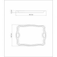 Bandeja Retangular Tramontina Classic 49 X 34cm Em Aço Inox Com Alça - 4