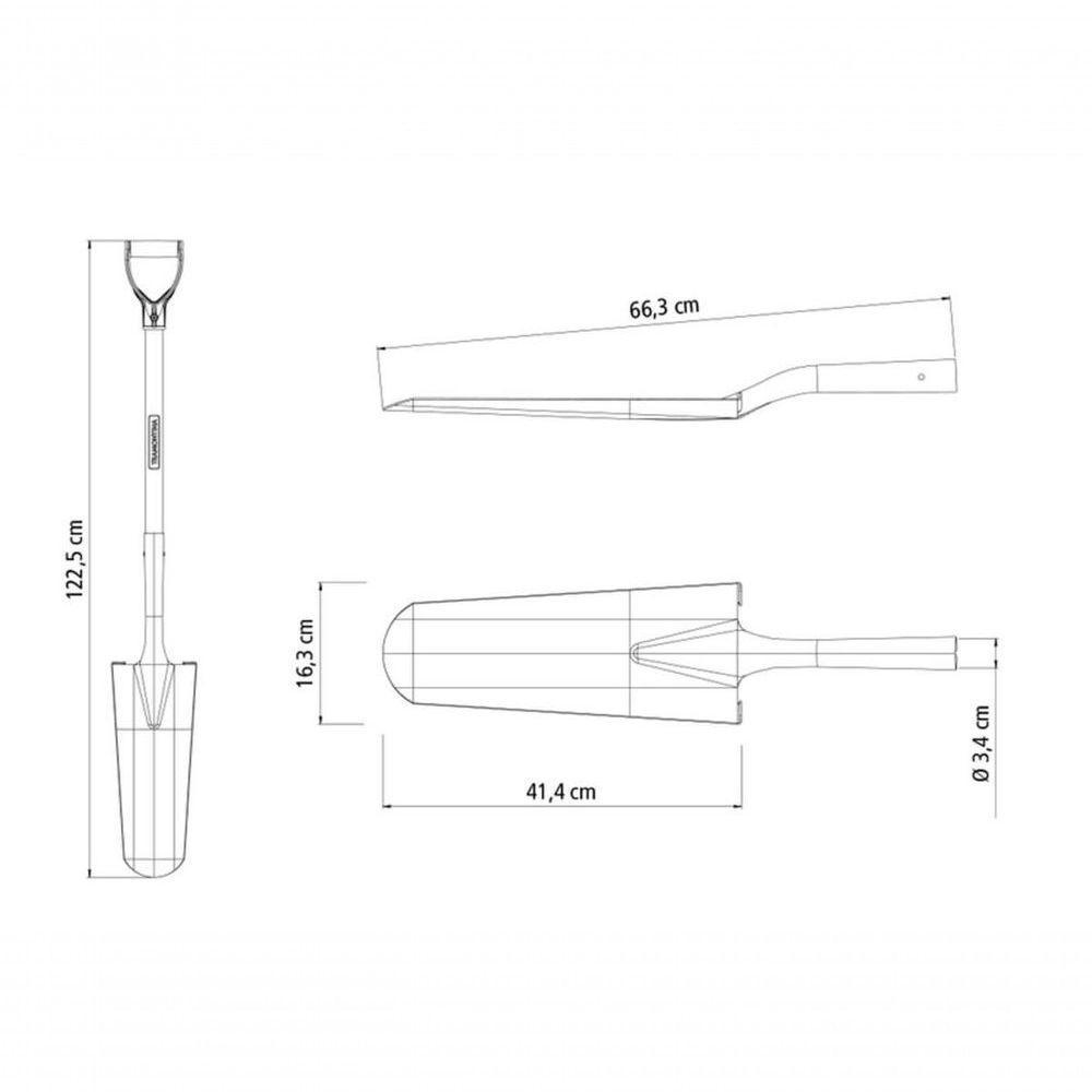 Pá Jardineira Tramontina Em Aço Com Cabo De Madeira 71cm - 3