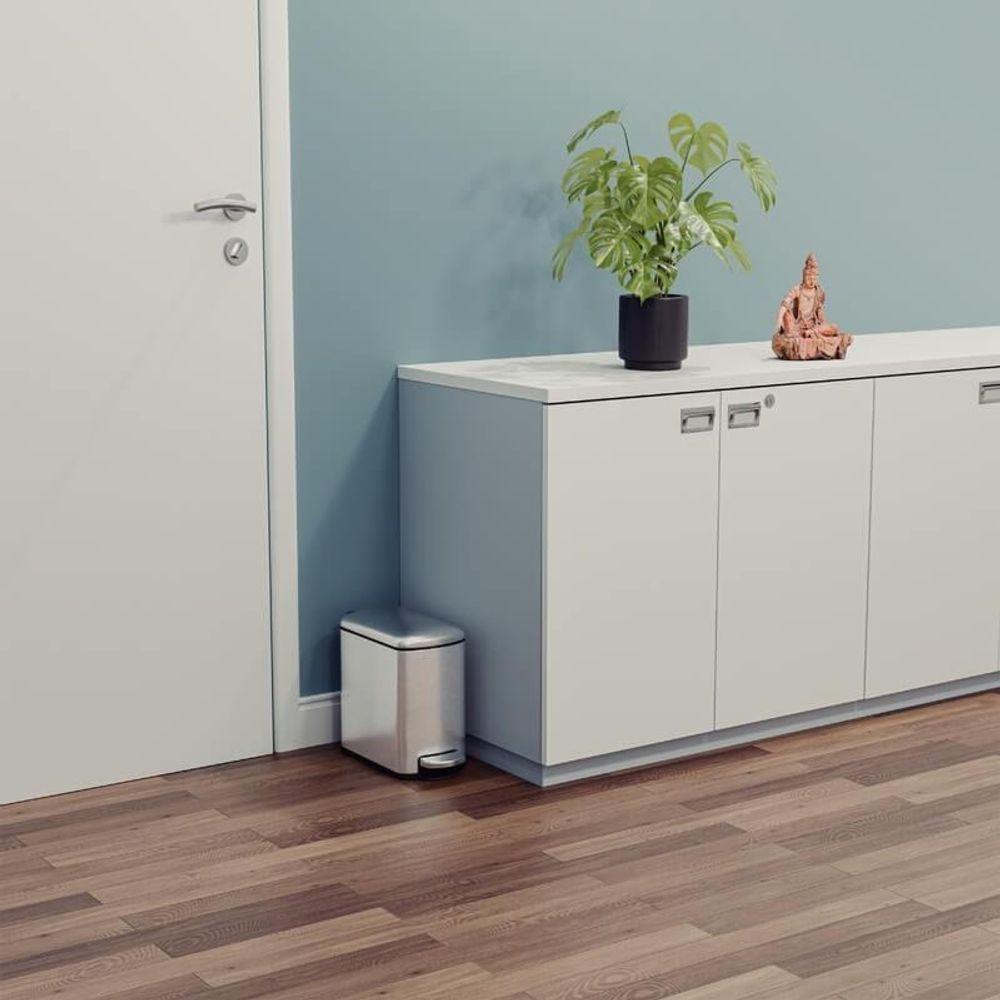 Lixeira Tramontina Tipo D Slim Em Aço Inox Com Acabamento Acetinado 6 Litros - 3