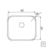 Cuba De Embutir Tramontina Dora 40 Bl R6 Em Inox Acabamento Escovado Com Válvula 4 1-2?? 40x34 Cm - 3
