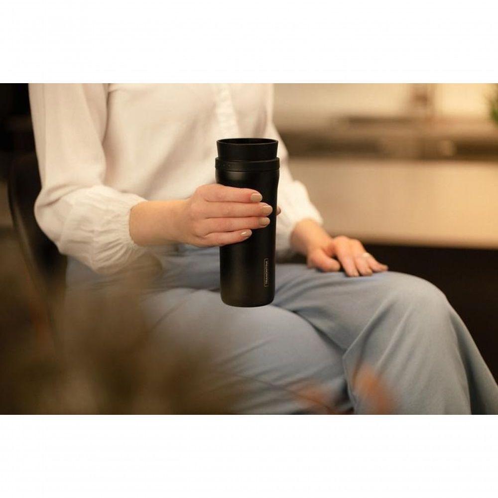 Copo Térmico Tramontina Aço Inox 460 Ml Preto Com Bocal 360° - 2