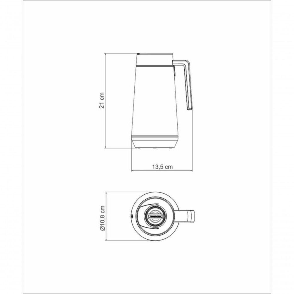 Bule Térmico Tramontina Exata Vermelho Em Aço Inox 500ml - 5